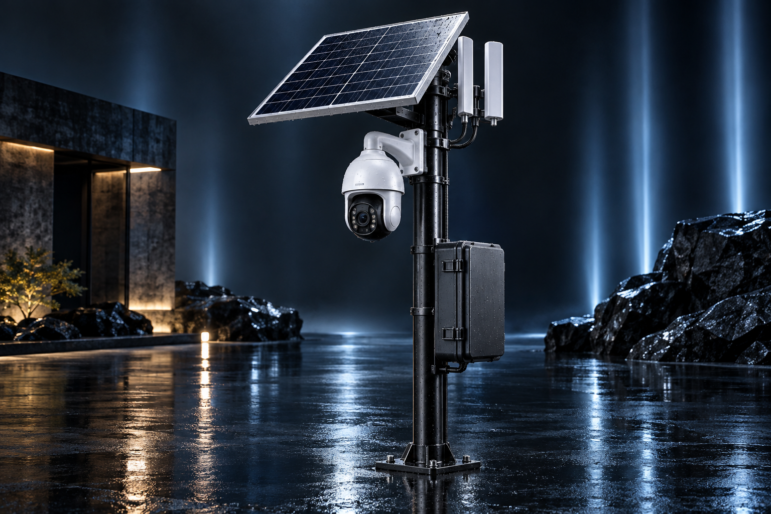 Solar GSM PTZ surveillance camera